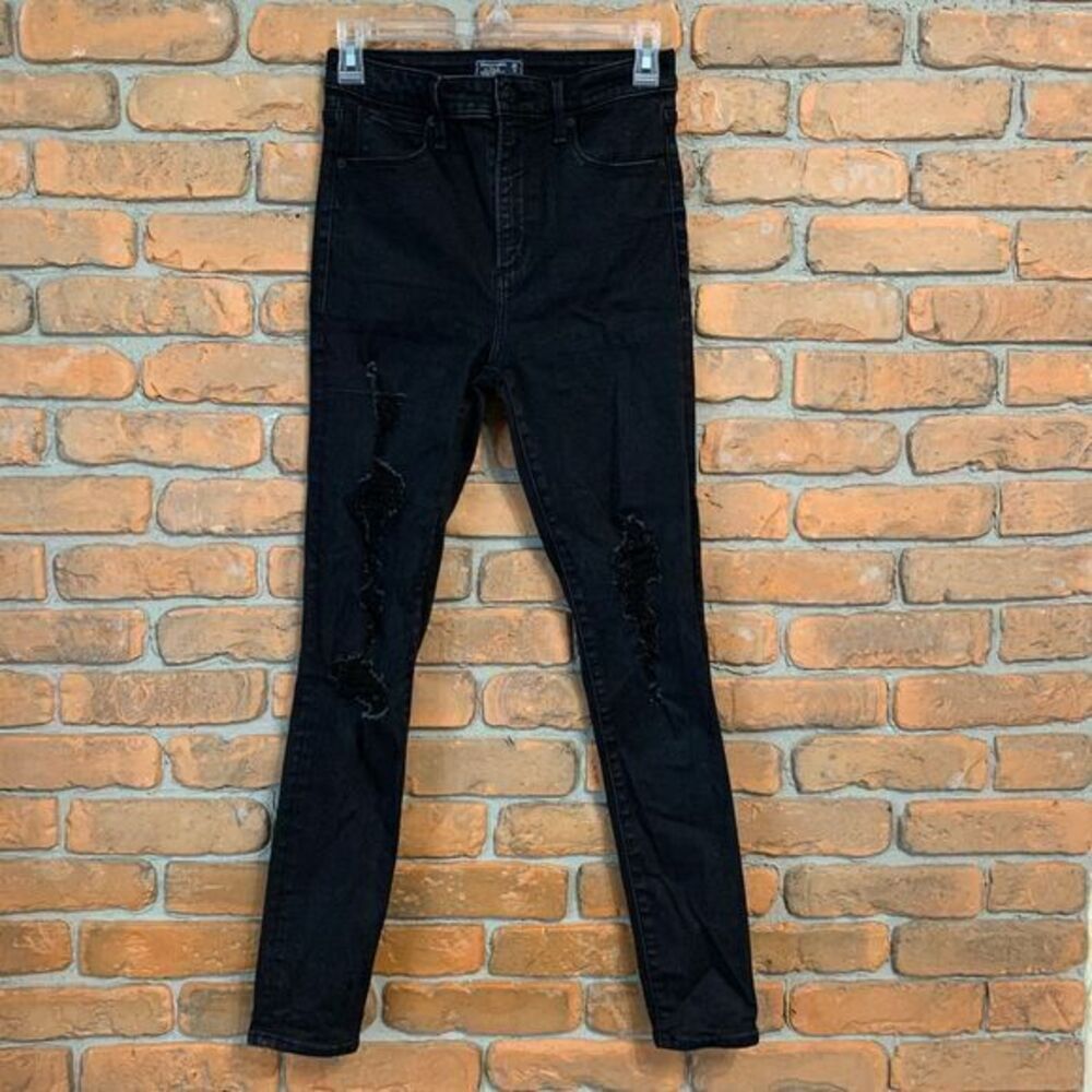 A&F Abercrombie & Fitch Jeans Women's Size 2 Black Simone High Rise Super Skinny